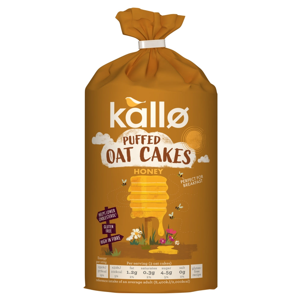 Honey Puffed Oat Cakes 118g