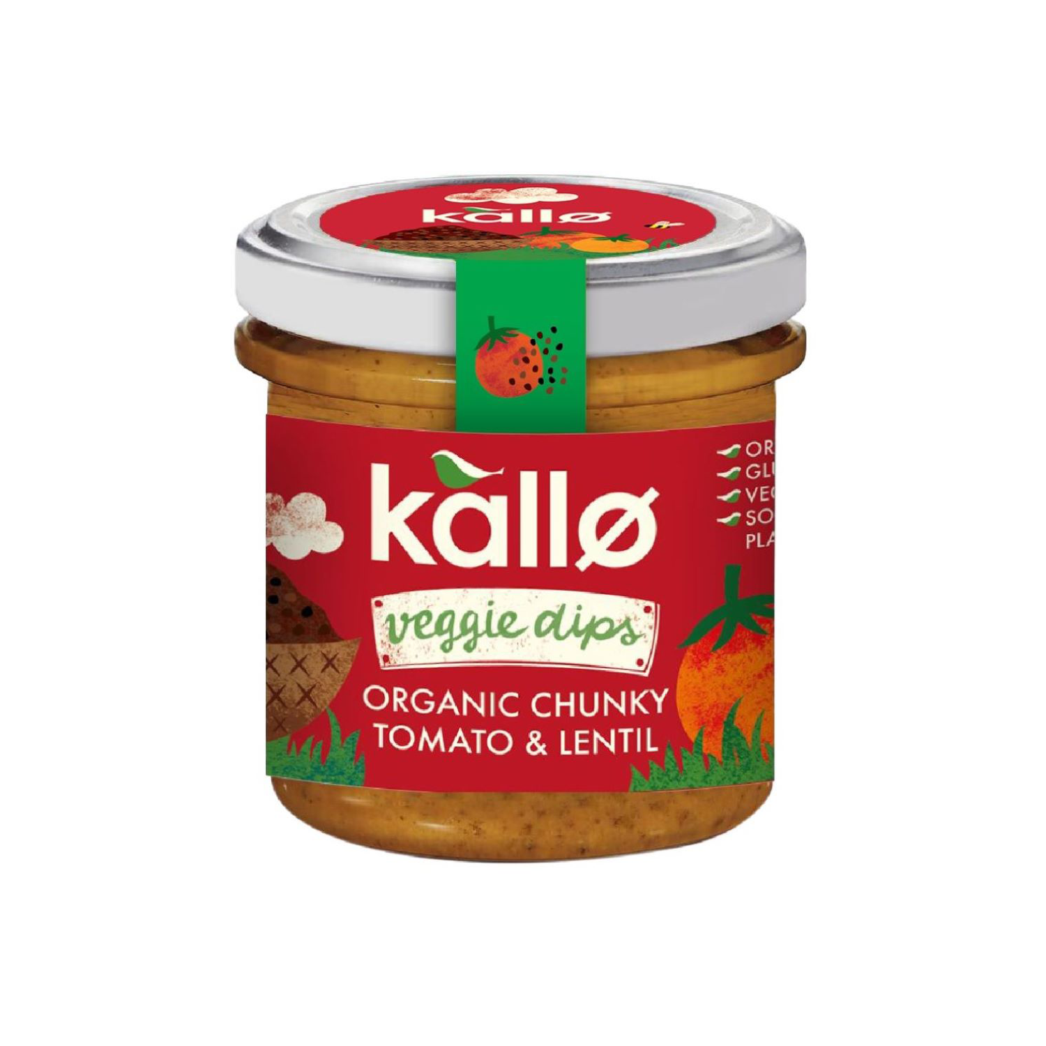 Organic Chunky Tomato & Lentil Dip 140g