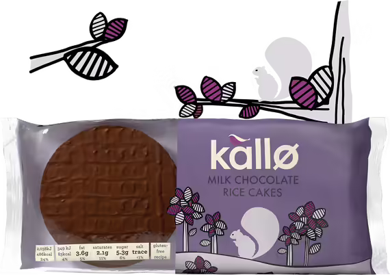 Milk Chocolate Topped Rice cakes