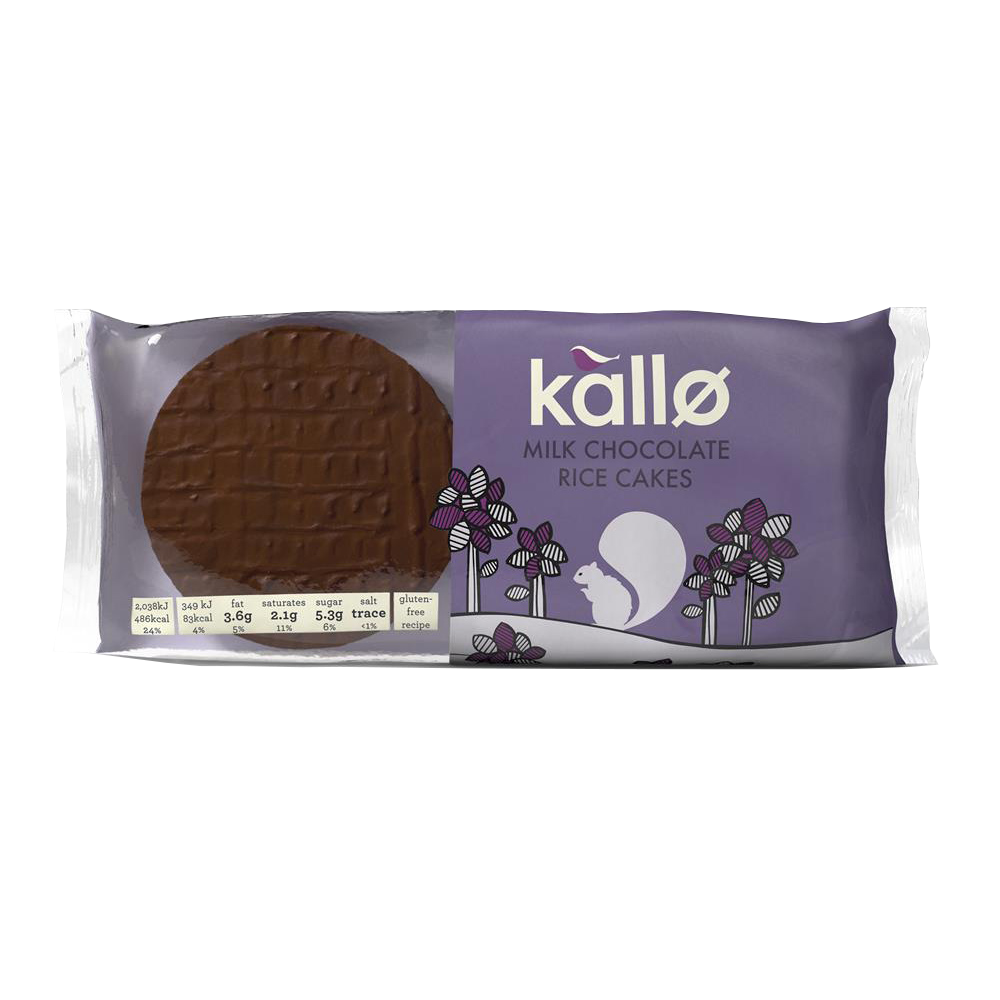 Milk Chocolate Topped Rice cakes